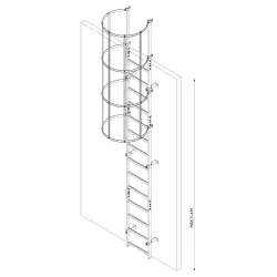 Fluchtleiter aus Stahl PAKET 3-4 M