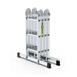 PRO-ALUMINIUM-LEITER PRO 4X3 SPROSSEN 150 KG UNIVERSAL MIT PODEST