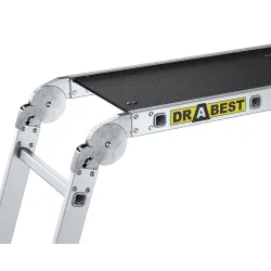 PRO-Aluminiumleiter PRO 4X3 Sprossen 150 Kg Universal mit Podest