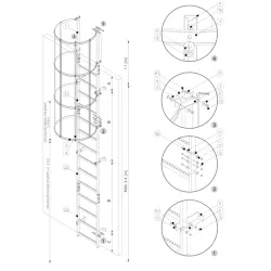Fluchtleiter aus Stahl PAKET 3-4 M