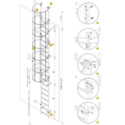 Fluchtleiter aus Stahl PAKET 4-6 M Fluchtleiter aus Stahl PAKET 4-6 M