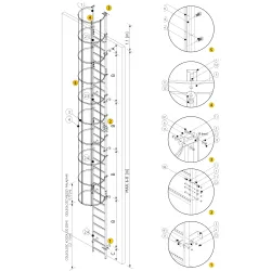 Fluchtleiter aus Stahl PAKET 6-8 M Fluchtleiter aus Stahl PAKET 6-8 M