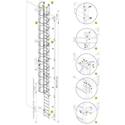 Fluchtleiter aus Stahl PAKET 8-10 M Fluchtleiter aus Stahl PAKET 8-10 M