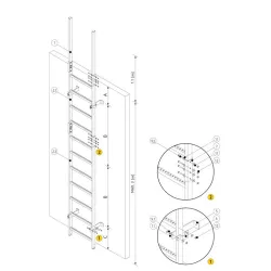 Fluchtleiter aus Stahl PAKET 3 M Fluchtleiter aus Stahl PAKET 3 M