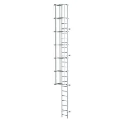 EINLÄUFIGE LEITER MIT SCHUTZKORB BIS ZU 4-6 M