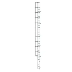 EINLÄUFIGE LEITER MIT SCHUTZKORB BIS ZU 8-10 M