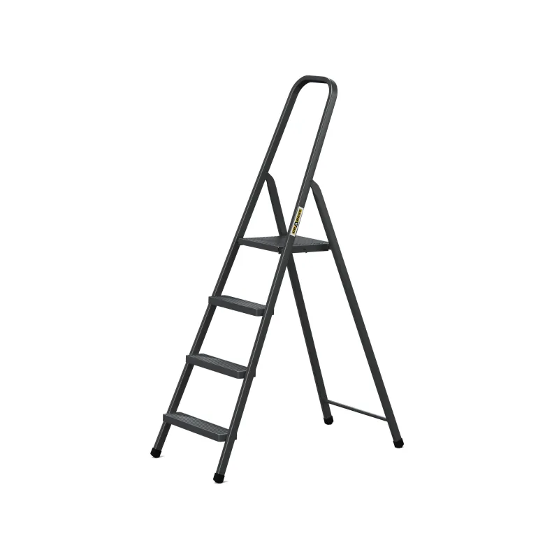 HOME-STAHLLEITER 4 STUFEN 125 KG – SCHWARZ HOME-STAHLLEITER 4 STUFEN 125 KG – SCHWARZ