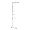 Universelle Aluminiumleiter für den Heimgebrauch 4x3 Sprossen 125 kg MIT PLATTFORM