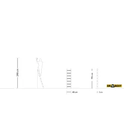 PRO-Aluminium-Anlegeleiter 7 Sprossen 150 Kg