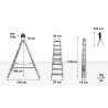 HOME-ALUMINIUMLEITER DOPPELSEITIG 8 STUFEN 125 KG