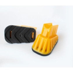 FUßKAPPEN FÜR HAUSHALTSLEITERN MIT GUMMI 2x 33×20 MM UND 40×20 MM