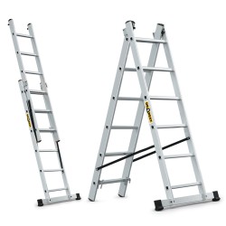 HOME-ALUMINIUMLEITER 2-TEILIG 2X6 SPROSSEN 150 KG