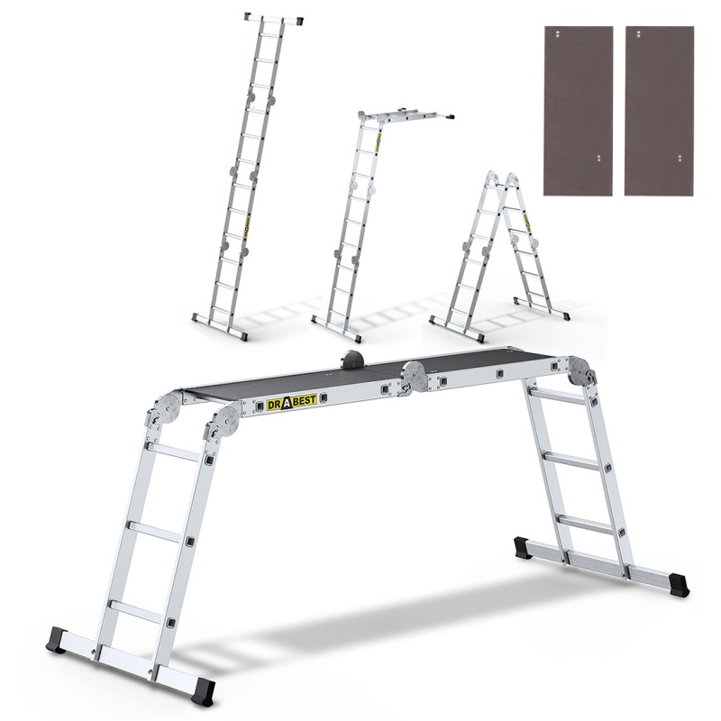 PRO-ALUMINIUM-LEITER PRO 4X3 SPROSSEN 150 KG UNIVERSAL MIT PODEST PRO-ALUMINIUM-LEITER PRO 4X3 SPROSSEN 150 KG UNIVERSAL MIT PODEST