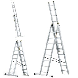 Drabina aluminiowa wielofunkcyjna 3x9-150 kg PRO