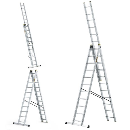 Drabina aluminiowa wielofunkcyjna 3x11-150 kg PRO