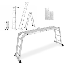 Universelle Aluminiumleiter für den Heimgebrauch 4x3 Sprossen 125 kg MIT PLATTFORM