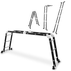 Multifunktionale Universalleiter klappbar 4x3 Sprossen