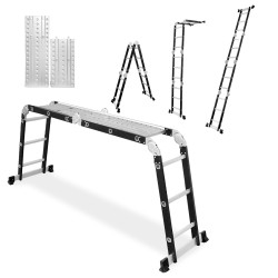 Universelle Heimleiter aus Aluminium und Stahl mit Plattform 125 kg