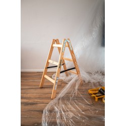 PRO-Holzleiter 3 Stufen 150 Kg Malerleiter