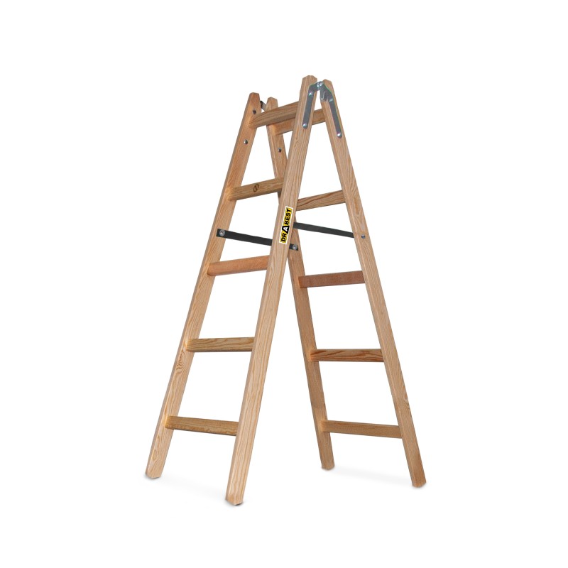 PRO-Holzleiter 5 Stufen 150 Kg Malerleiter