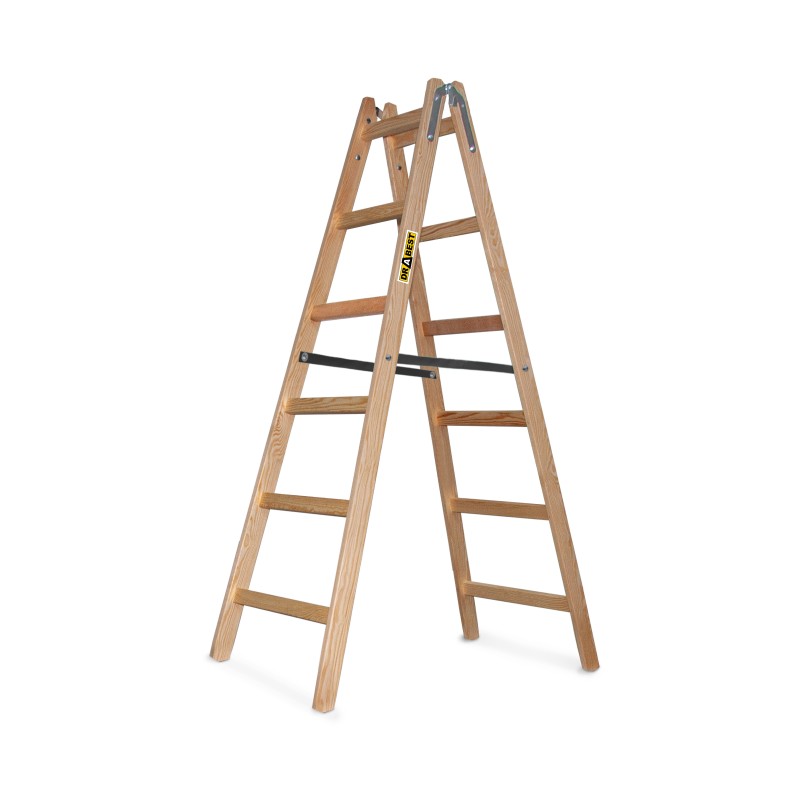 PRO-Holzleiter 6 Stufen 150 Kg Malerleiter
