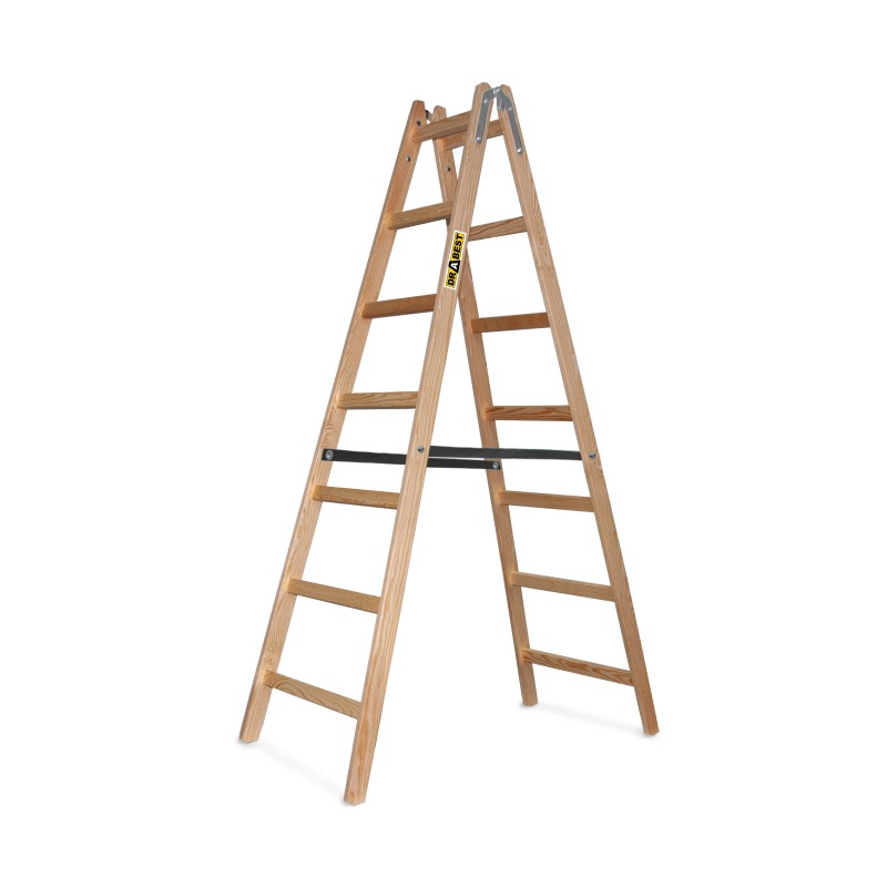 PRO-Holzleiter 7 Stufen 150 Kg Malerleiter