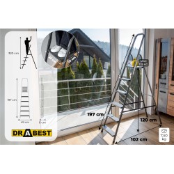 HOME-Stahlleiter 6 Stufen 125 KG HOME-Stahlleiter 6 Stufen 125 KG