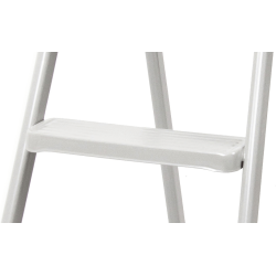 HOME-Stahlleiter 4 Stufen 125 Kg – weiß
