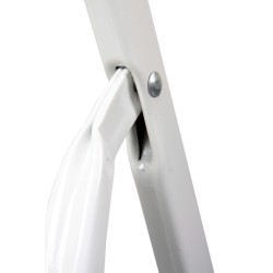 HOME-Stahlleiter 4 Stufen 125 Kg – weiß