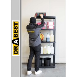 KUNSTSTOFFREGAL FÜR DEN KELLER/DIE GARAGE 180X74X40CM 50 KG/DIE ABLAGE KUNSTSTOFFREGAL FÜR DEN KELLER/DIE GARAGE 180X74X40CM 50 KG/DIE ABLAGE