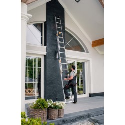 MAX-Aluminiumleiter 3-teilig 3X7 Sprossen 150 Kg