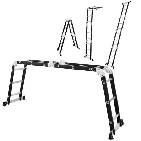 Multifunktionale Universalleiter klappbar 4x3 Sprossen