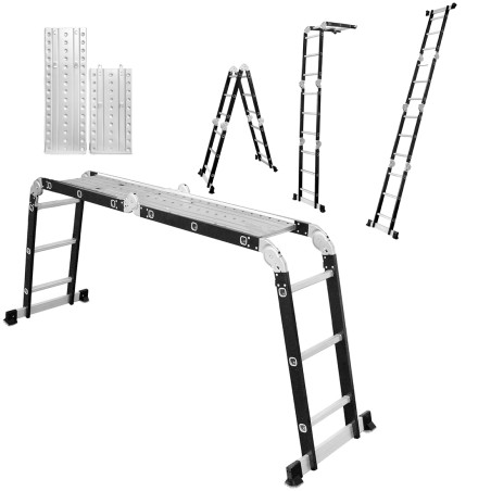 Universelle Heimleiter aus Aluminium und Stahl mit Plattform 125 kg