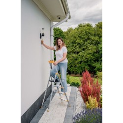 Einseitige Aluminiumleiter mit 4 BREITEREN Stufen, MAX 150 KG