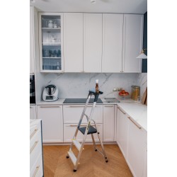 HOME-Aluminiumleiter 3 Stufen 125 Kg