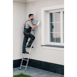 PRO-Aluminium-Anlegeleiter 8 Sprossen 150 Kg