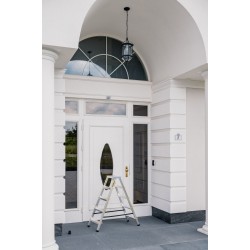 PRO-Aluminiumleiter zweiseitig 5 Stufen 150 Kg