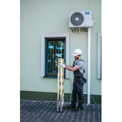 PRO-Aluminiumleiter zweiseitig 7 Stufen 150 Kg