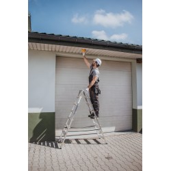 PRO-Aluminiumleiter zweiseitig 8 Stufen 150 Kg